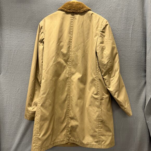 Vintage Zero King Coat Mens 42 L Faux Fur Lined Walkers Tan Brown Made in USA - Picture 3 of 6